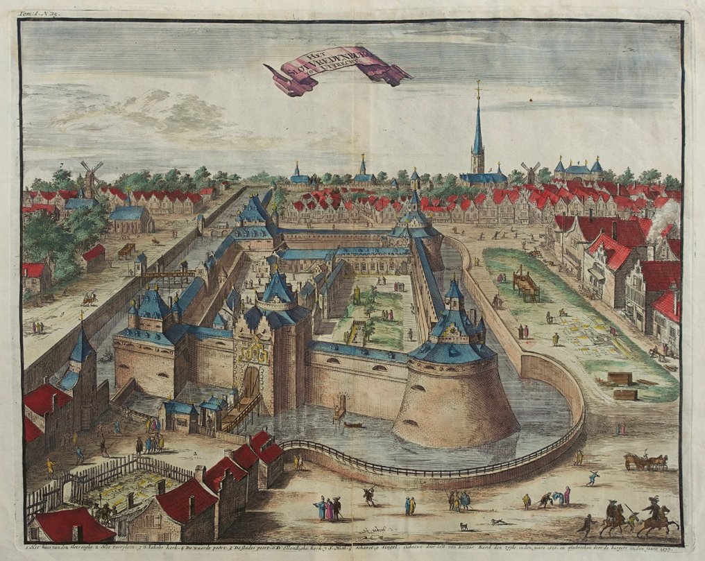 荷蘭 - Utrecht; Jean le Clerc - Het Slot Vredenburg tot Uytrecht - 1730 #1.0
