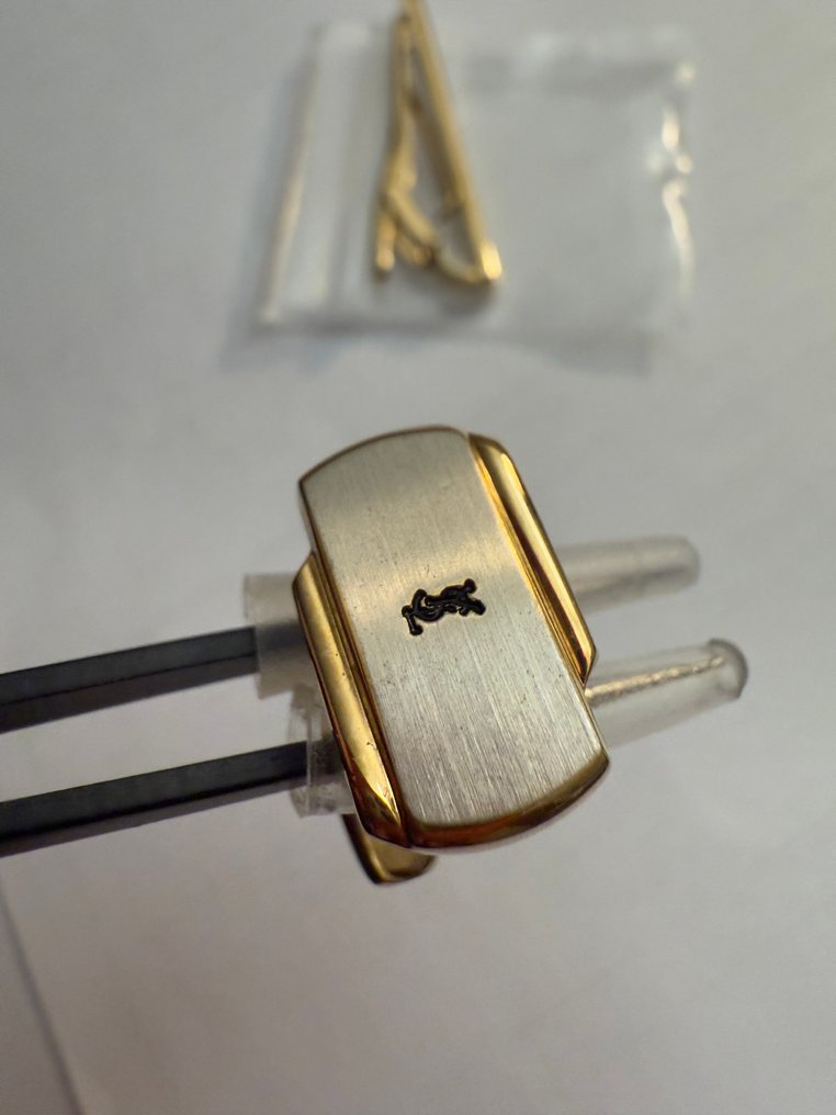 Yves Saint Laurent - Gullplattert, Metall - Mansjettknapper #4.3