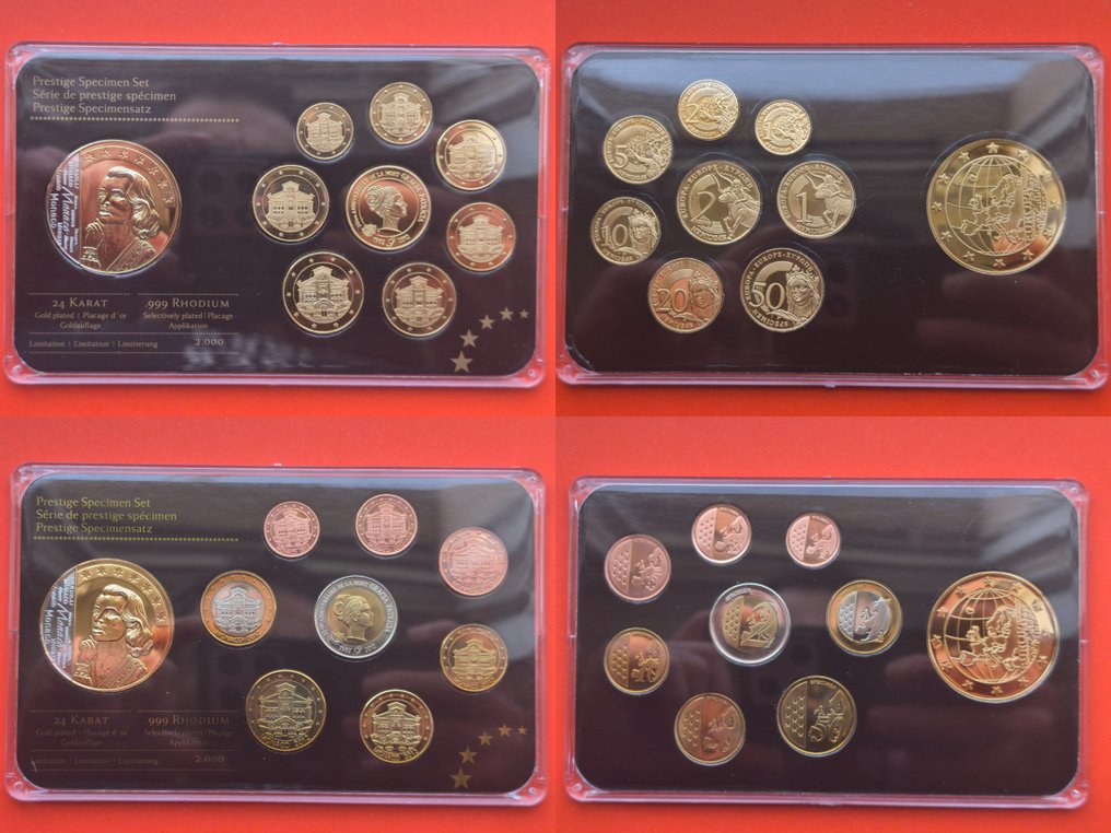 Monaco. Probe Set 2012 "Grace Kelly" (2 sets) (Zonder minimumprijs) #2.1