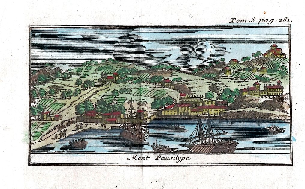 Ιταλία - Νάπολη, Posillipo; Rogissart - Mont Pausilype - 1701-1720 #3.2