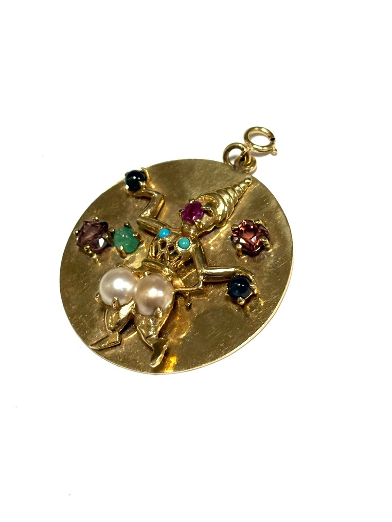 Pendant - 18 kt. Yellow gold - Amethyst #1.0