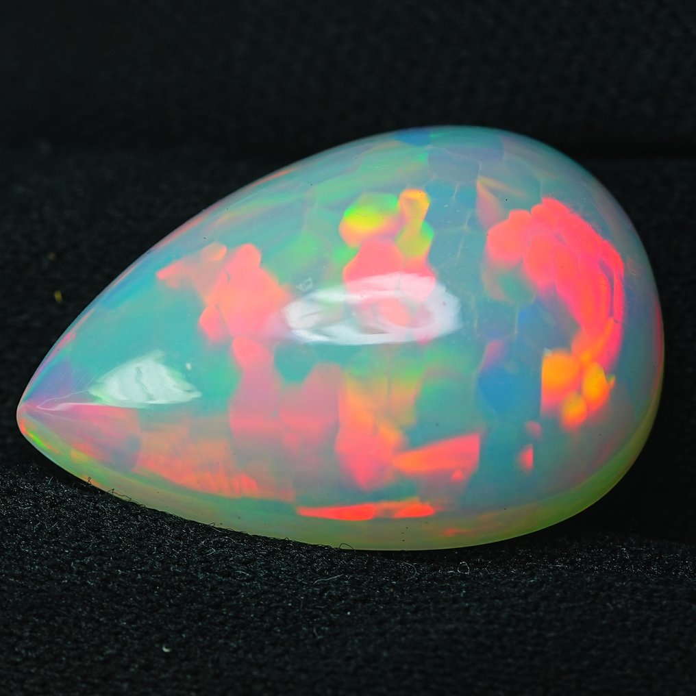 Fără preț de rezervă Alb Opal  - 17.44 ct - Asociația internațională de pietre prețioase colorate (ICA GemLab) - Rare Untreated Pattern #1.0