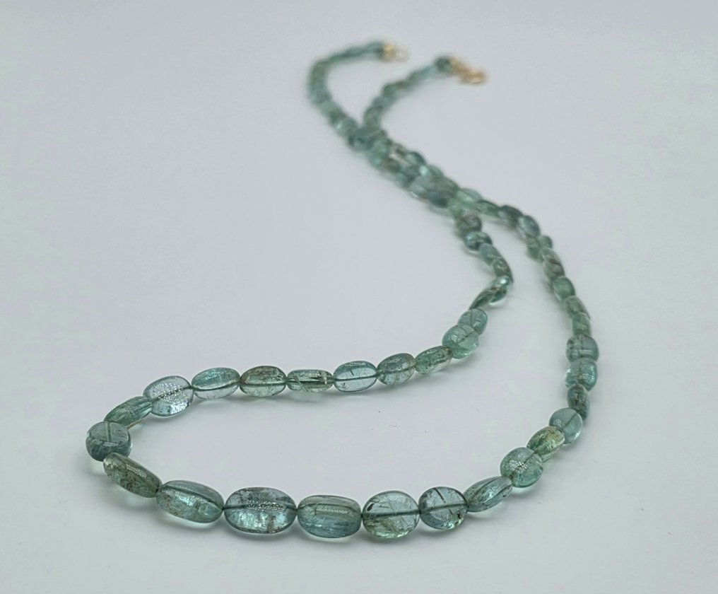 沒有保留價 - 頸鏈 - 18 克拉 黃金 -  75.00ct. tw. 祖母綠 - 祖母绿，4到8毫米 #4.3