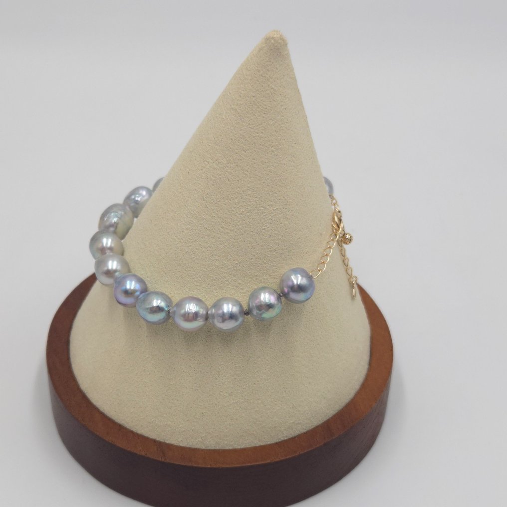 沒有保留價 - 手鈪 - 18 克拉 黃金 珍珠 - K18 Akoya 8.5毫米珠子 #2.1