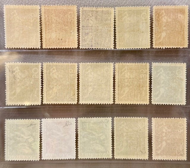 瑞典 1924 - 50° U.P.U.周年纪念，全套15个未流通品价值 MNH** - Unificato 178/192 #1.0