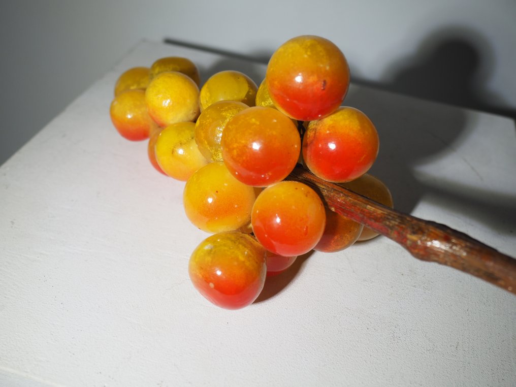 Γλυπτό, Vintage Alabaster Grape Bunches - 25 cm - Αλαβάστρο #1.0
