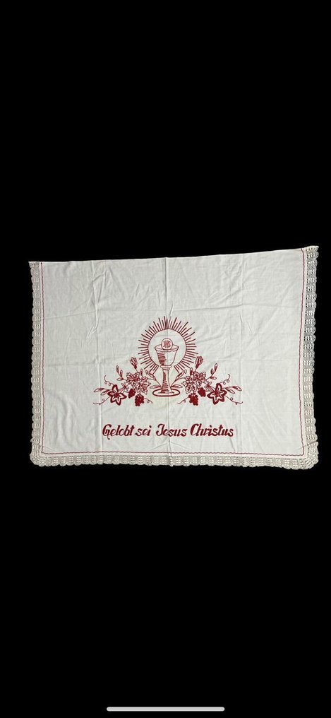 Camice litúrgico e toalha de altar (2) - Algodão - 1970-1980 #1.0