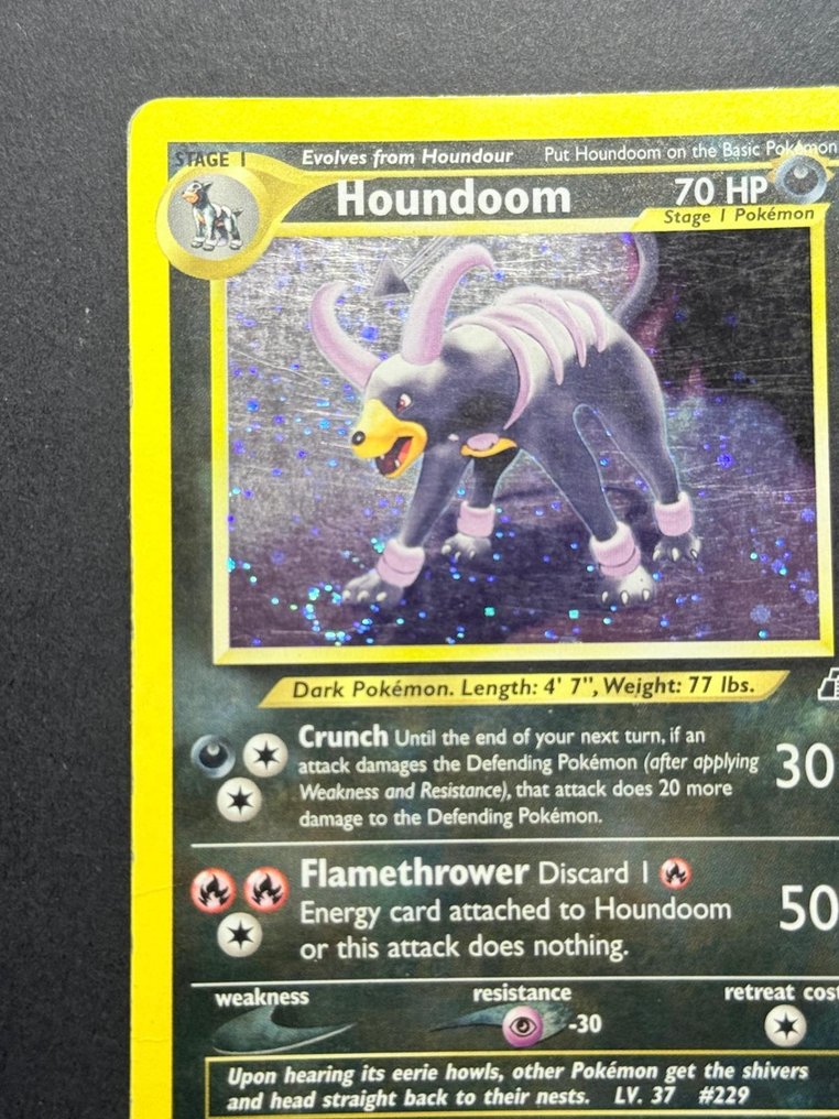 Pokémon - 2 Card - Houndoom, Houndour Holo - WOTC - Neo Discovery #2.1