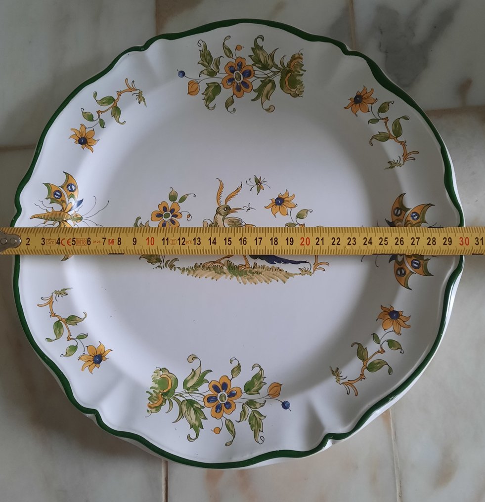 Varages 'Bird Green Trim' vintage aardewerken servies - 成套餐具 (19) - 陶器 #4.3