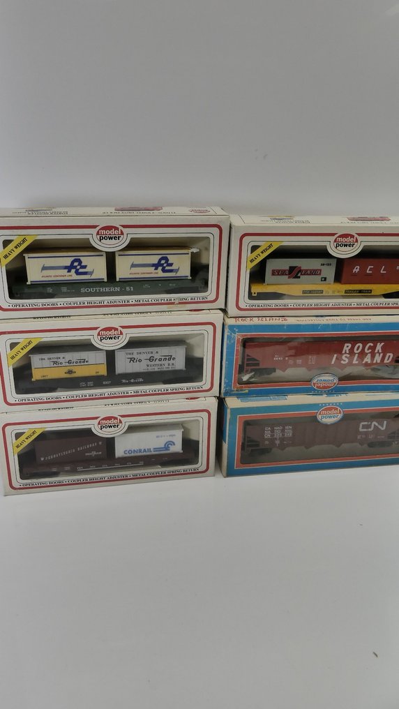 Modelpower H0 - 8304/8306/8303/8305/9072/9076 - Model train freight carriage (6) #1.0