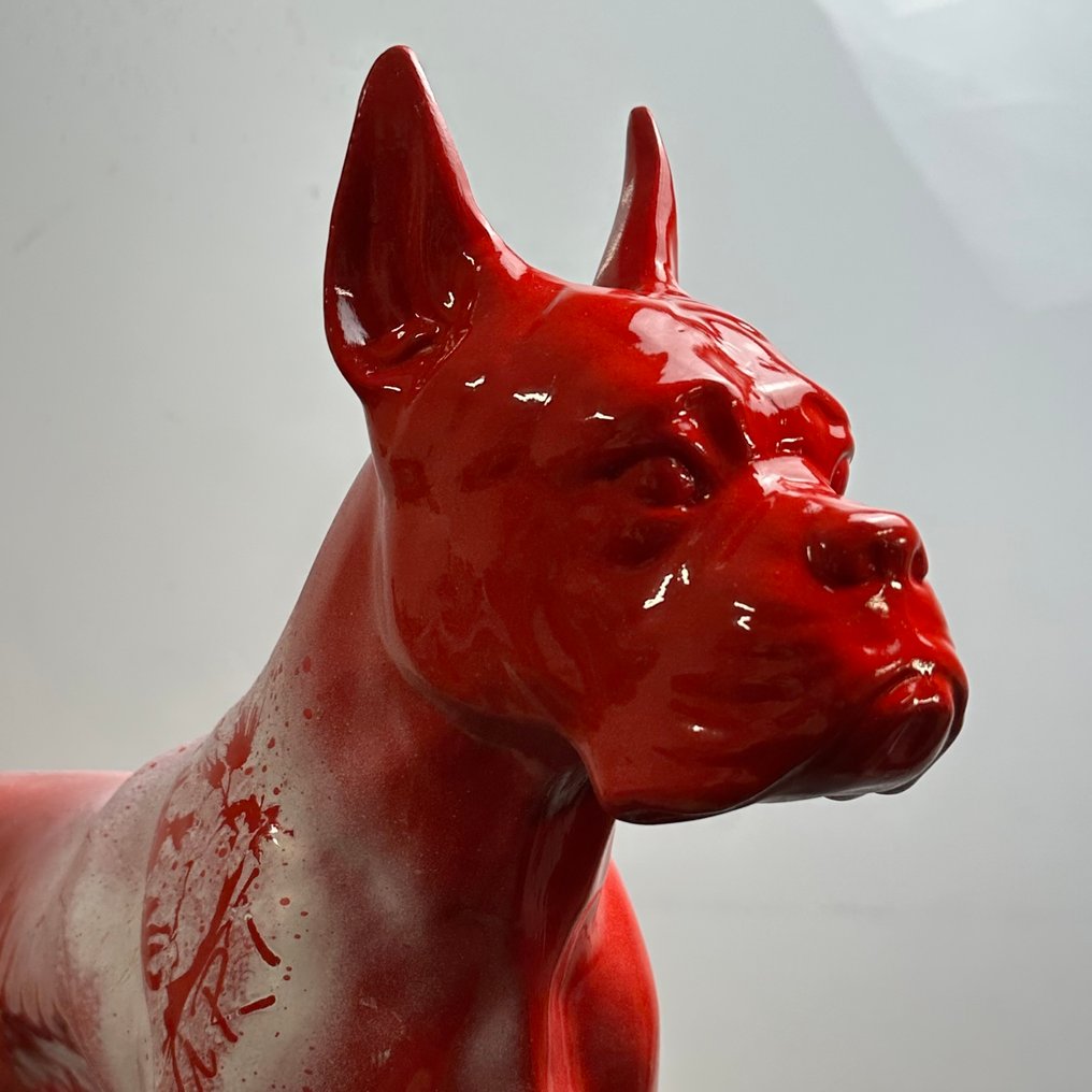 Daluxe Art - 1999 • Red Pop Art Boxer Sculpture #1.0