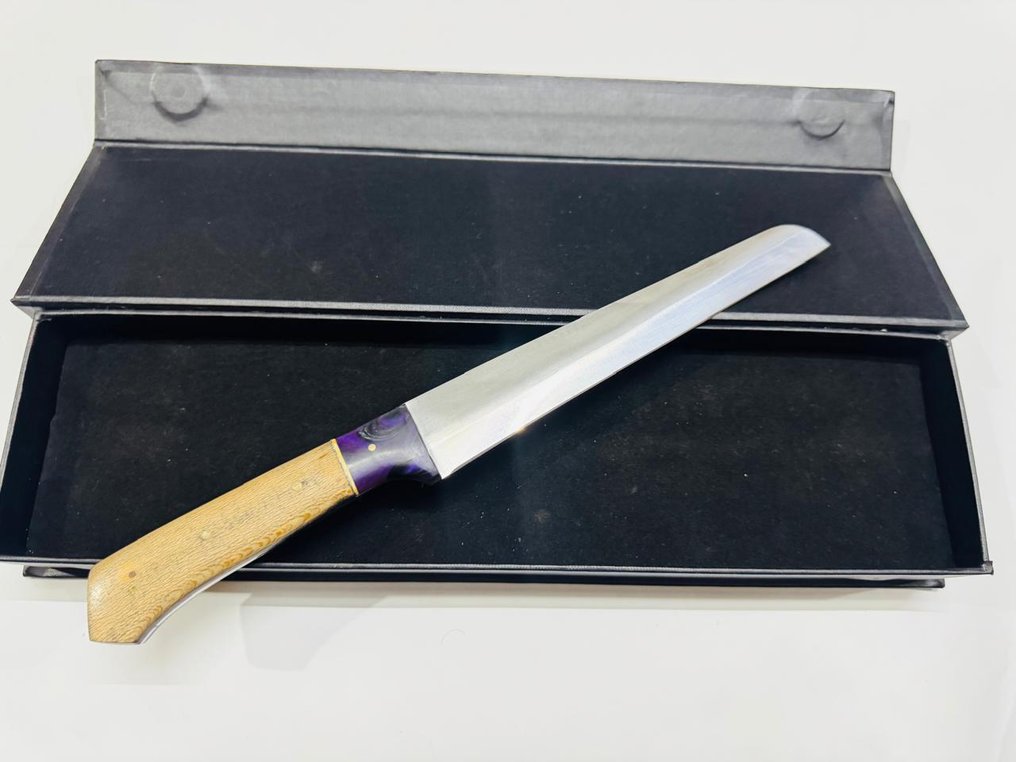 Μαχαίρι κουζίνας - Ιαπωνικό μαχαίρι αρτοποιού (069) - Λιγότερο Ατσάλι, εποξική ρητίνη με κουτί. - Ιαπωνία - Ιαπωνικό μαχαίρι αρτοποιού #3.2