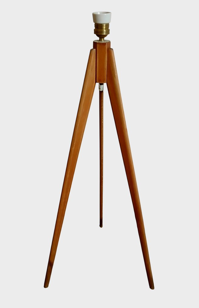 Staande lamp - Tripod vloerlamp - teak #2.1