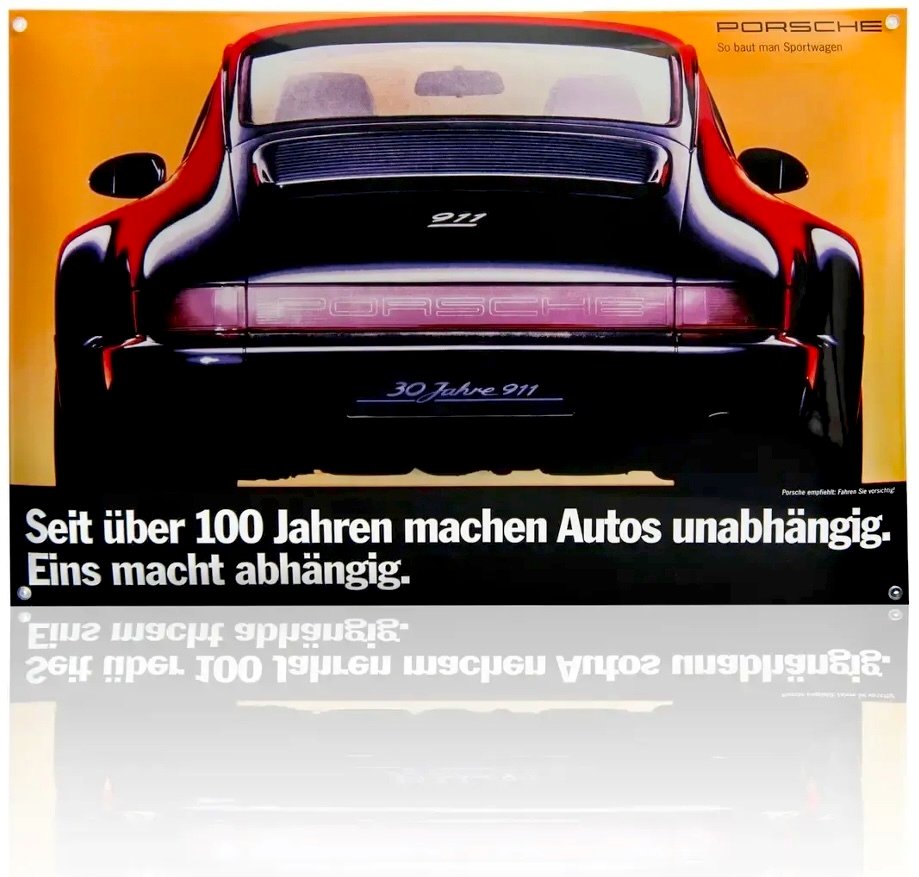 Sign - Porsche - Plaque émaillée - Porsche Classic – Modèle Anniversaire 964 – Neuve emballage d’origine #3.2