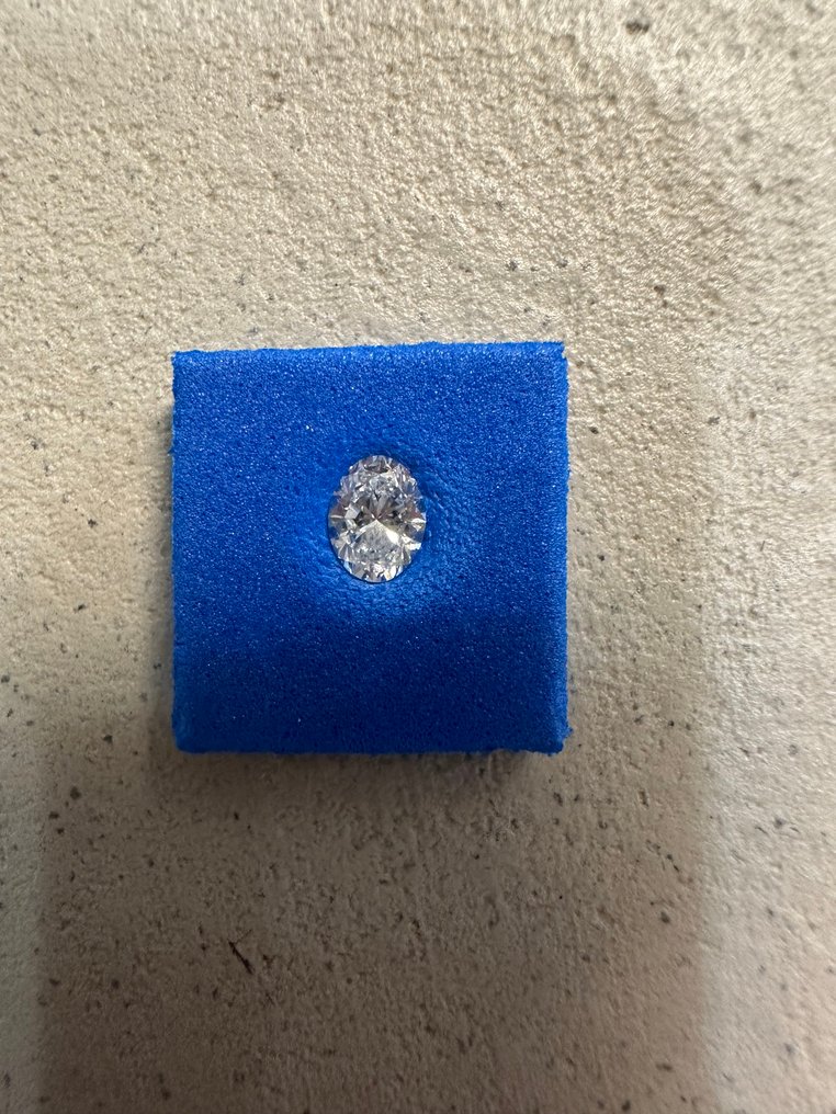 1 pcs 钻石 (天然) - 0.40 ct - 椭圆形 - D (无色) - IF - 比利时高阶层钻石议会 #1.0