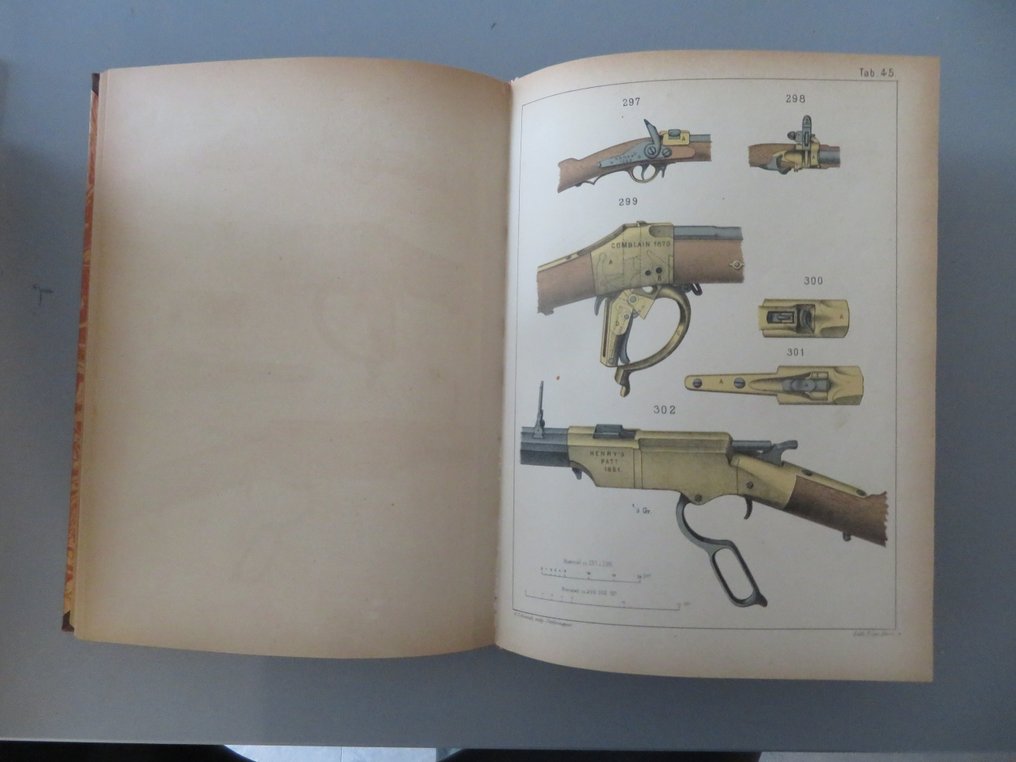 Rodolphe Schmidt - Armes a feu portatives 58 planches couleur / 400 dessins - 1877 #1.0