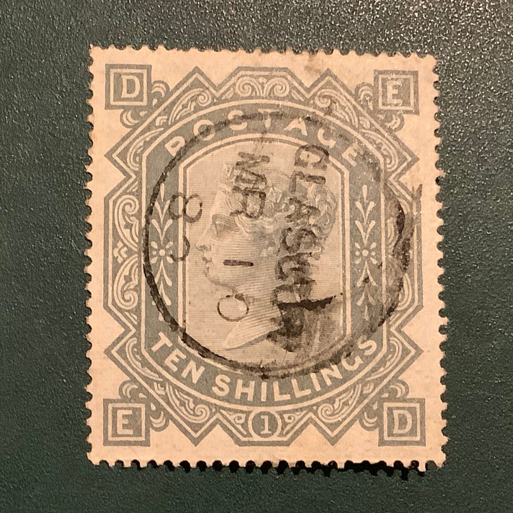 Grã-Bretanha 1882 - 10 xílo de Queen Victoria com carimbo central de Glasgow - centragem perfeita. - Michel 68 #1.0