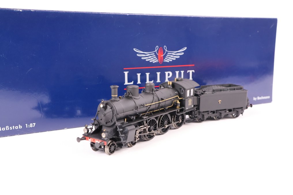 Liliput H0 - L131999 - Ατμομηχανή με όχημα μεταφοράς (1) - Σειρά 3505 'Goudvink' - NS #3.2