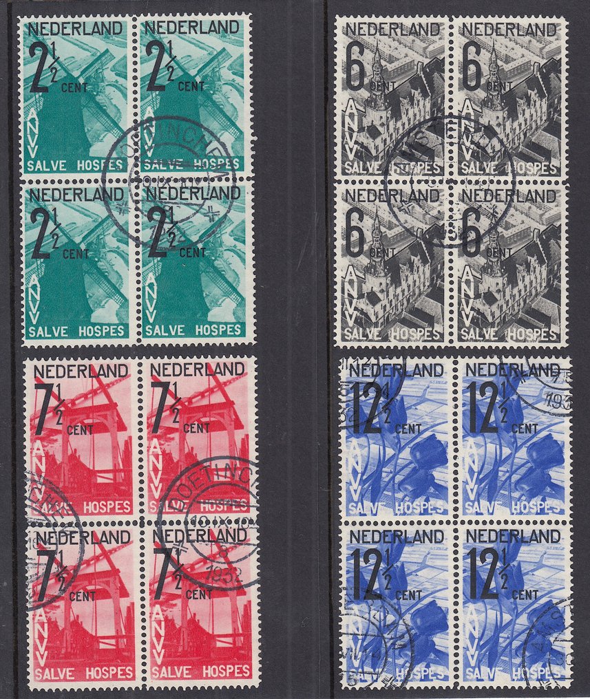 Netherlands 1932 - ANVV, in blocks of four - NVPH 244/247 #1.0