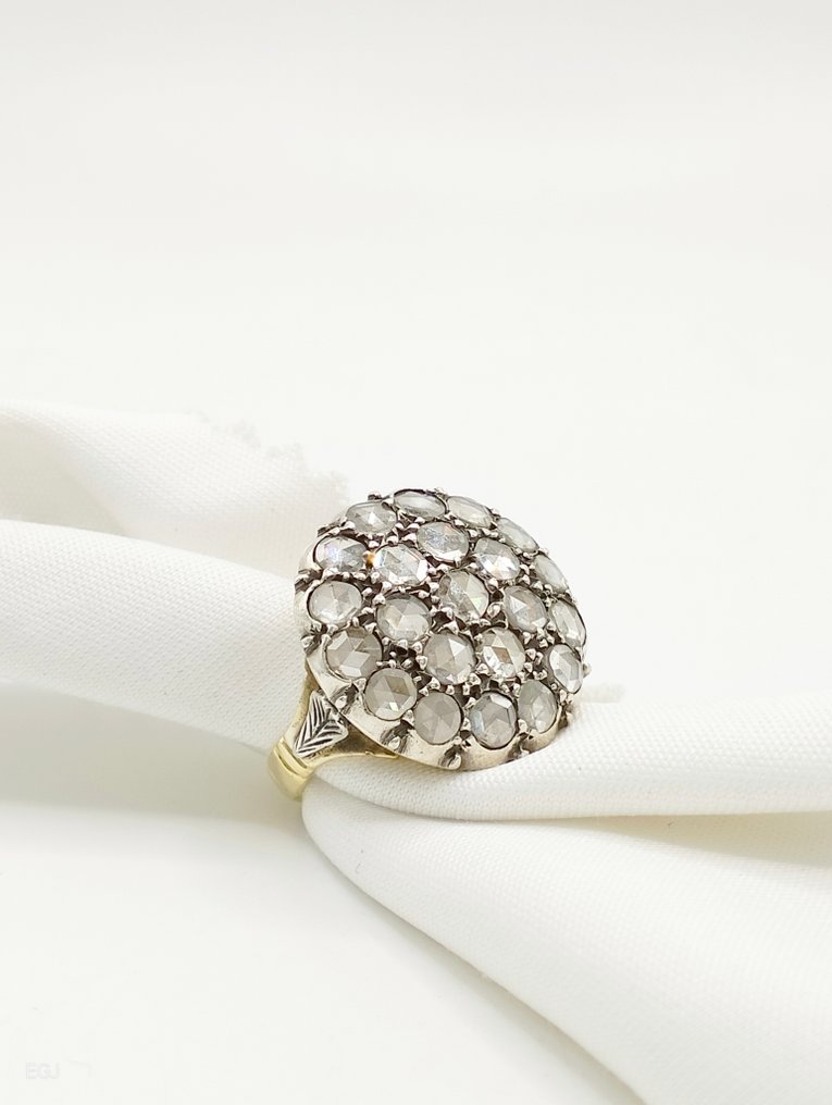 Δαχτυλίδι - 18 καράτια Κίτρινο χρυσό Διαμάντι (Φυσικό) #1.0