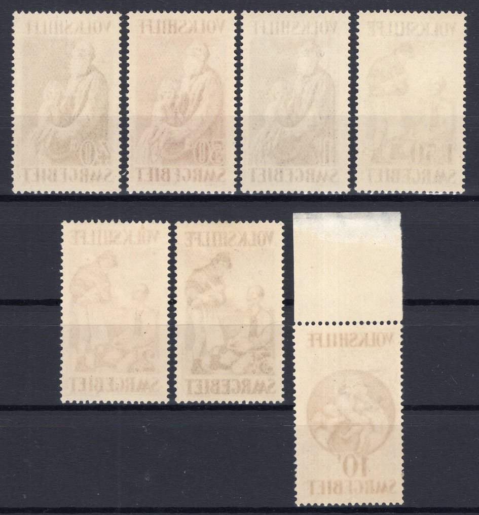 萨尔盆地领土 1928 - Volkshilfe 绘画（I） - Michel 128/134 #1.0