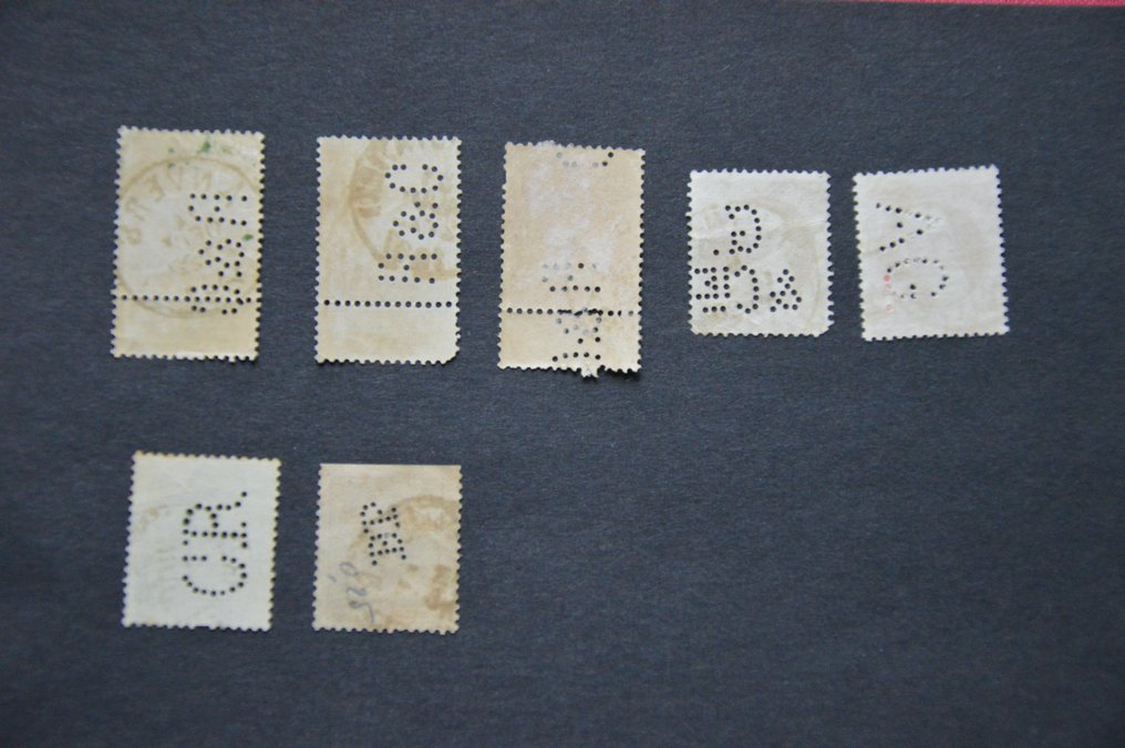 Βέλγιο - Συλλογή 130 διαφορετικών Perfins από το Βέλγιο. #3.2