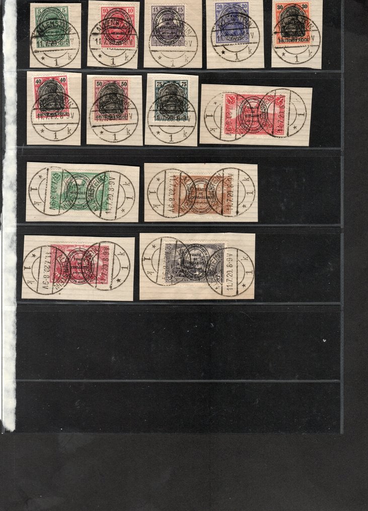 Cesarstwo Niemieckie 1920/1923 - Obszary głosowania - Michel #1.0