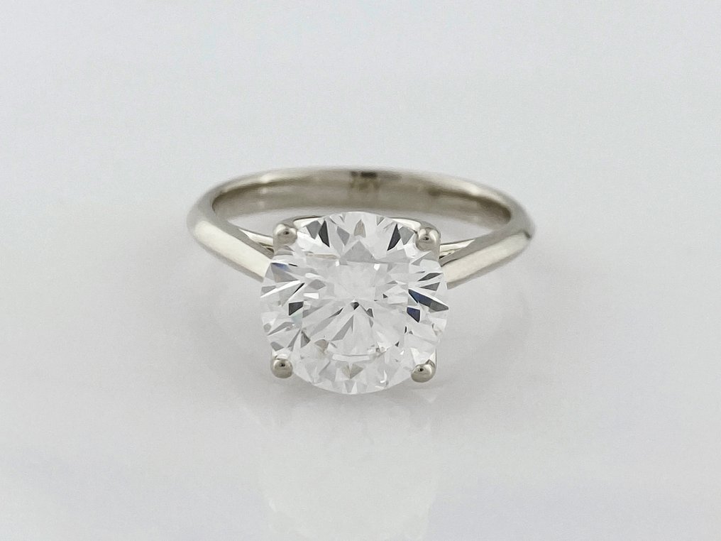 Sormus - 14 kt. Valkokulta - 3.06ct. tw. Timantti (Laboratoriossa kasvatettu) #4.3