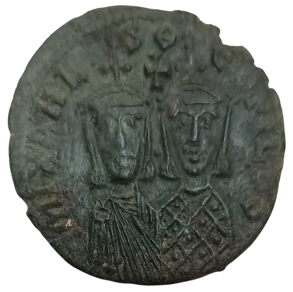Det Byzantiske Rike. Michael II (AD 820-829). Follis with Theophilus (820-829 AD) Constantinople mint (Ingen reservasjonspris) #1.0