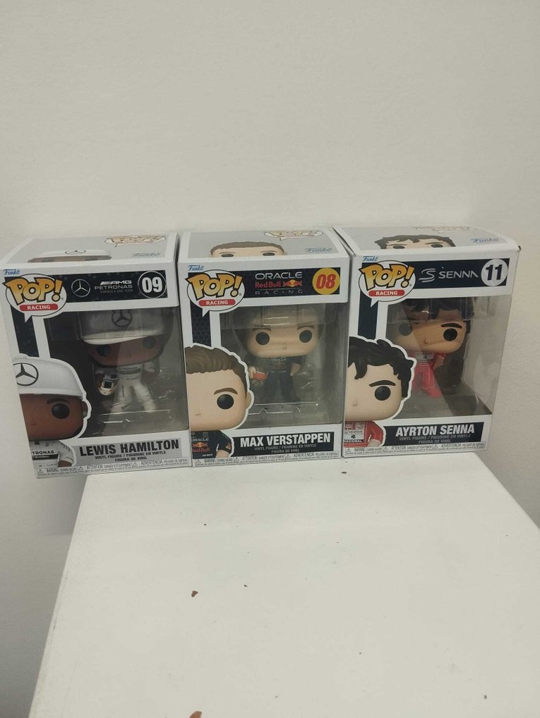 Funko - Funko Pop Funko Pop Lotto F1 -Hamilton#9 Edizione World Champion -Ayrton Sennna#11 Rare Ediition - #08 Max - 2010-2020 - U.S. #1.0