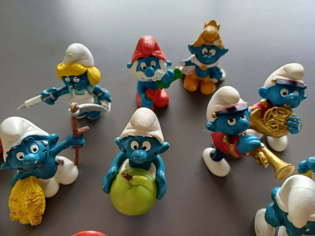 Collection d'articles de marque - 19 x Figurines schtroumpfs - Peyo Schleich #2.1