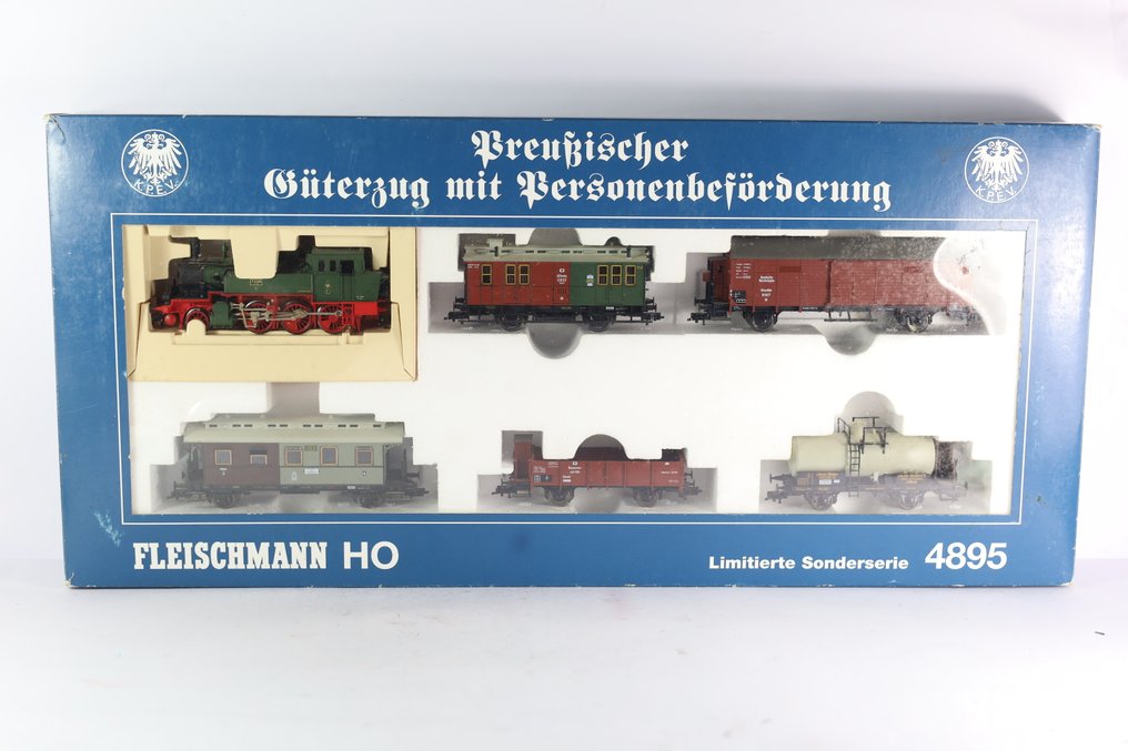 Fleischmann H0 - 4895 - Set di treni (1) - Set di treni Pruissiche limitato a 6 pezzi - KPEV #1.0