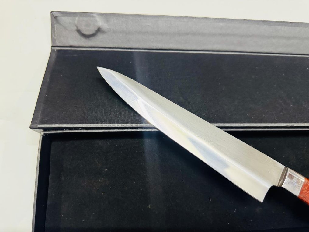 Μαχαίρι κουζίνας -  Ιαπωνικό μαχαίρι λαχανικών (074) - Λιγότερο Ατσάλι, εποξική ρητίνη με κουτί. - Ιαπωνία - Μαχαίρι λαχανικών κουζίνας #1.0