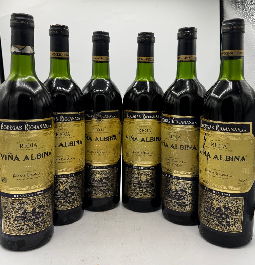 1994 Bodegas Riojanas, Viña Albina - Rioja Reserva - 6 Flasker (0,75 L) #1.0