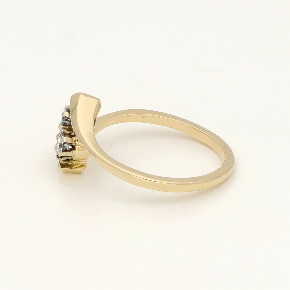 戒指 - 14 克拉 黃金 鉆石 (天然) #2.1