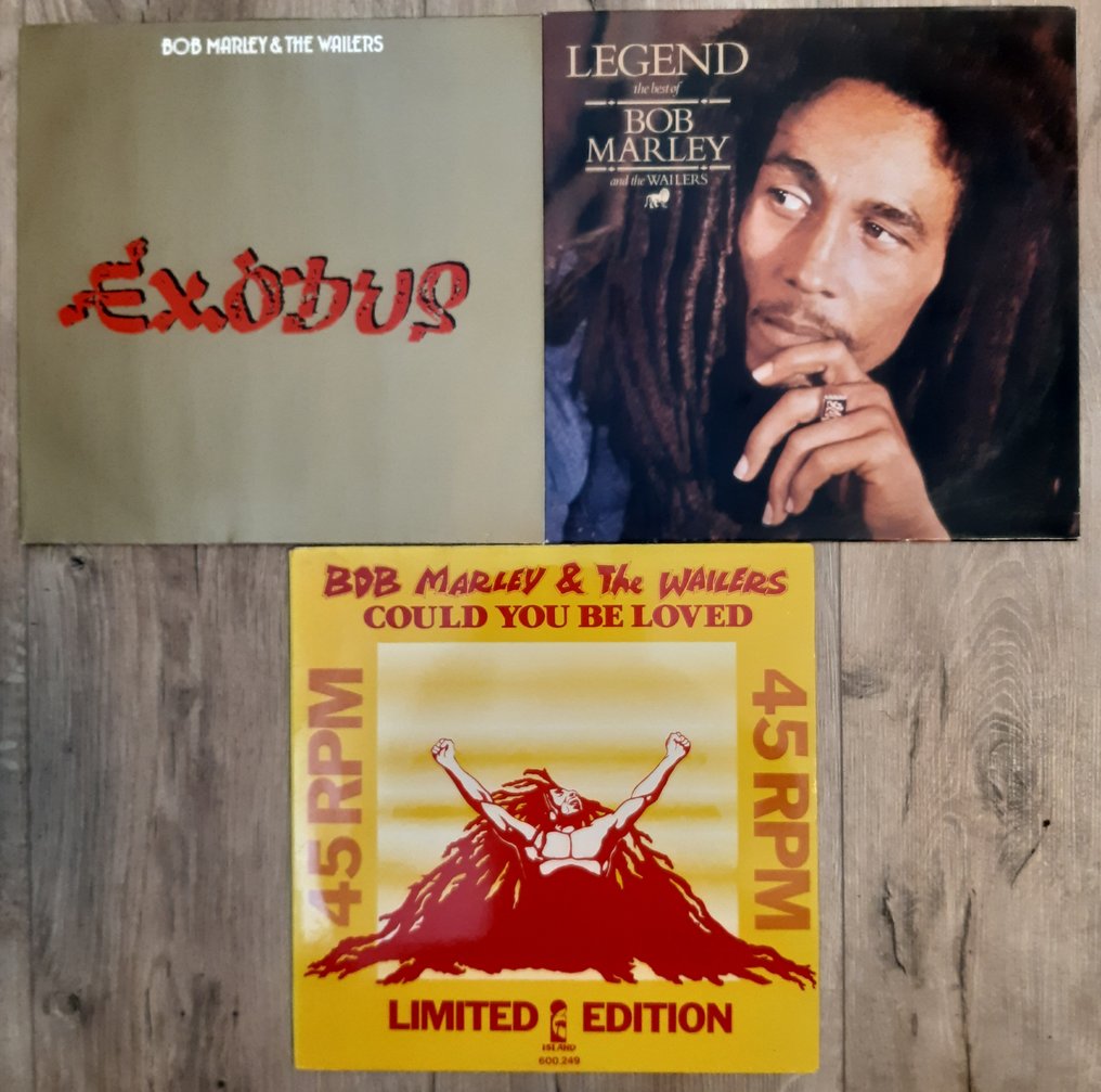 Bob Marley & the Wailers - 2 x albums + 1 x limited edition 12" single - Exodus / Legend / Could You Be Loved (Ltd. Ed.) - Diverse Titel - LP-Alben (mehrere Objekte) - 1980 #1.0