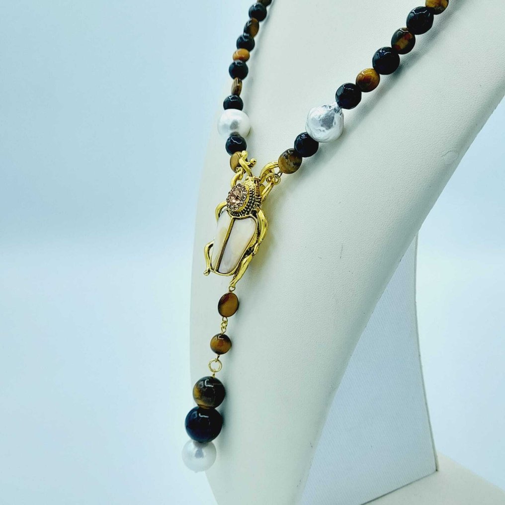 Sem preço de reserva - Colar com pingente - 18 K Ouro amarelo, Prata #4.3