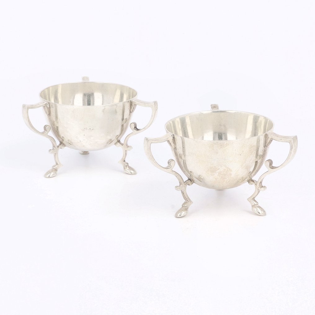 Wakely & Wheeler (Londen 1915) - Saliera a forma di barca (2) - .925 argento #1.0