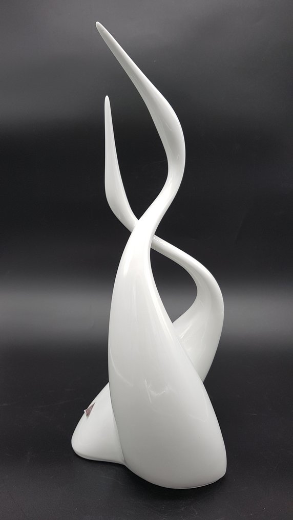 Royal Dux - Jaroslav Ježek - Figure - White Herons; 38 cm - Porcelain #2.1