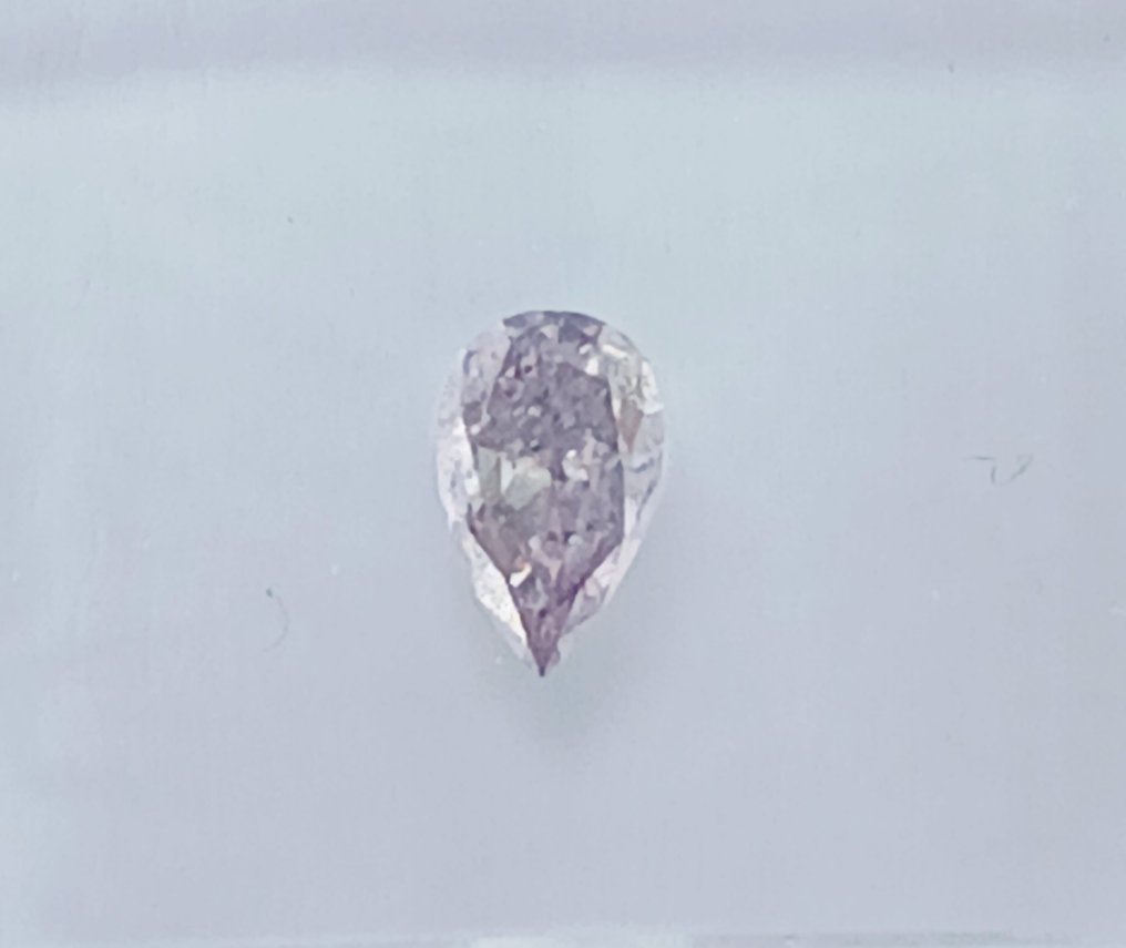 No reserve price - 1 pcs Diamond (Natural coloured) - 0.30 ct - Pear - Fancy Brownish Purple - I1 - International Gemological Institute (IGI) #1.0