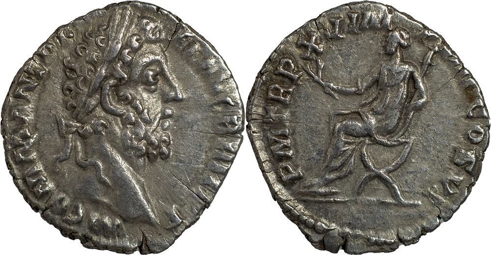 Romarriket. Marcus Aurelius (AD 161-180). Denarius AD 168 Rome. Fortuna Redux (Ingen mindstepris) #2.1