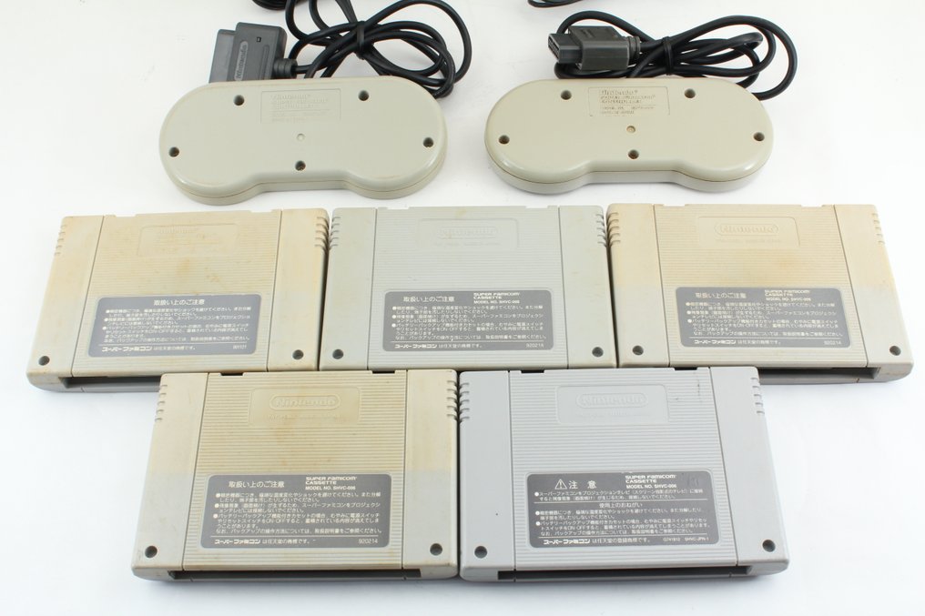 Nintendo - Super Famicom (Japanese SNES) - Game Cartridge Set of 5 |Super Mario World|Super Mario Kart|Street Fighter II|Dragon Quest VI|Super - 视频游戏机+游戏 #2.1