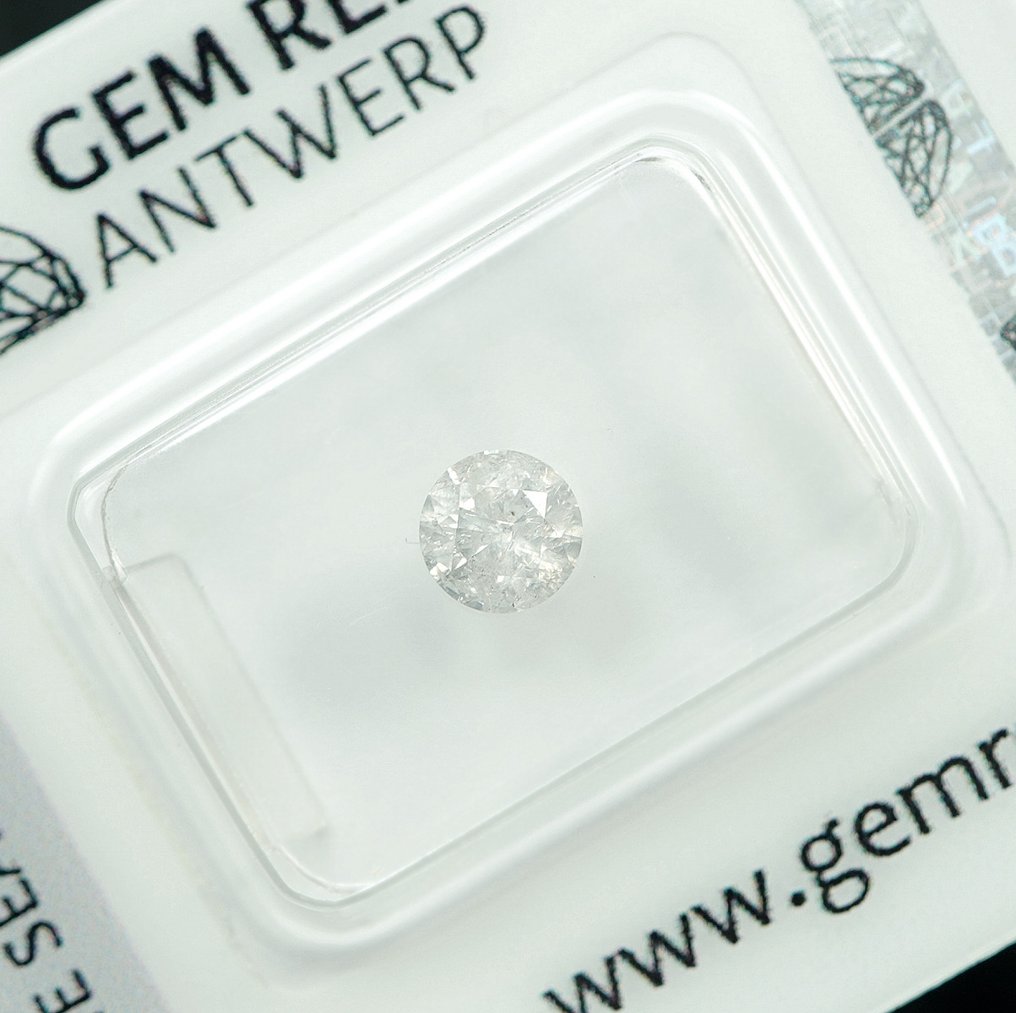 沒有保留價 - 1 pcs 鑽石  (天然)  - 0.51 ct - 圓形 - G - I3 - Gem Report Antwerp (GRA) #3.2