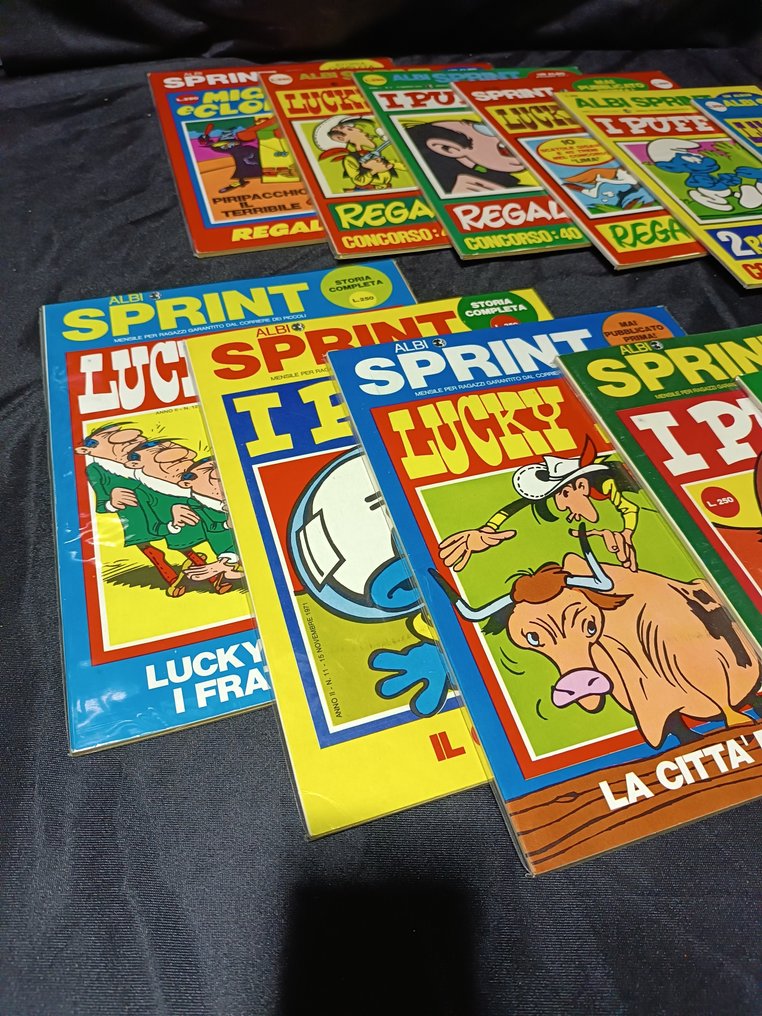 Serie miste - Serie Completa 19 Albi Sprint – I Puffi, Lucky Luke, Poldino, L’Ombra – Anni ’70/’80 - 19 comics collection #1.0