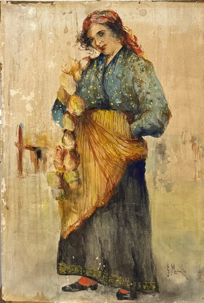 Gaetano Mormile (1839-1890) - Venditrice di Cipolle #1.0