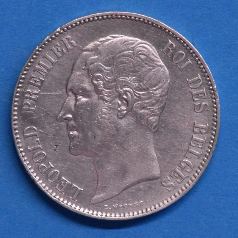 比利時. 利奧波德一世. 5 Francs 1849  Grote 9   Betere kwaliteit  (沒有保留價) #1.0