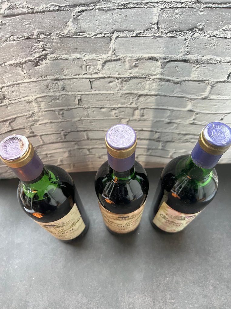 1967 Château Guillot - Pomerol - 3 Flasker (0,75 L) #3.2