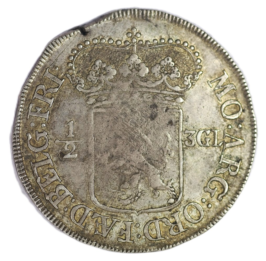 荷兰 - 弗里斯兰. Half 3 Gulden 1696 - CNM 2.16.98  (沒有保留價) #2.1