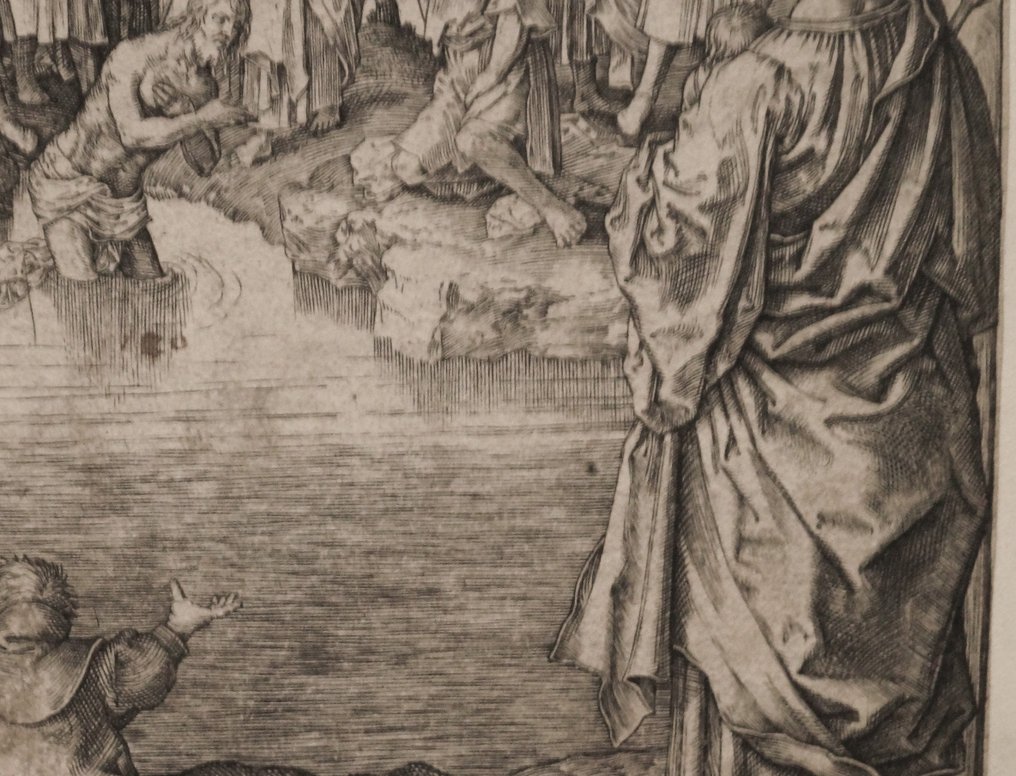 Lucas Van Leyden (1494-1533) - "The Baptism of Christ in the river Jordan" #3.2