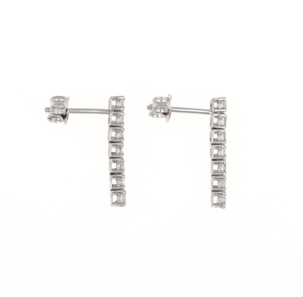 χωρίς τιμή ασφαλείας - Σκουλαρίκια - 18 καράτια Λευκός χρυσός Διαμάντι (Φυσικό) #4.3